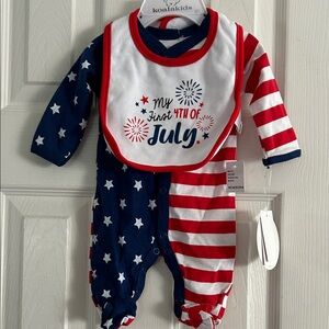 KOALA KIDS 2PC MY FIRST 4TH OF JULY OUTFIT SIZE NB NWT